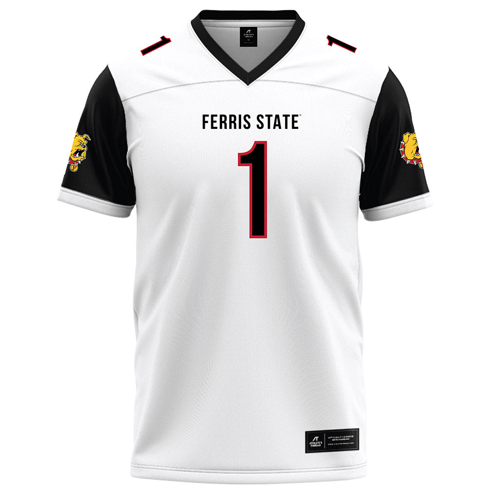 Ferris State - NCAA Football : Gyasi Mattison - White Football Jersey-0