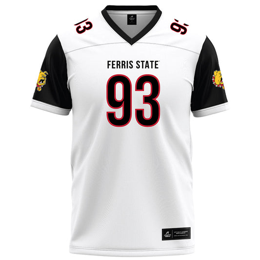 Ferris State - NCAA Football : Erick Seabrook - White Football Jersey-0