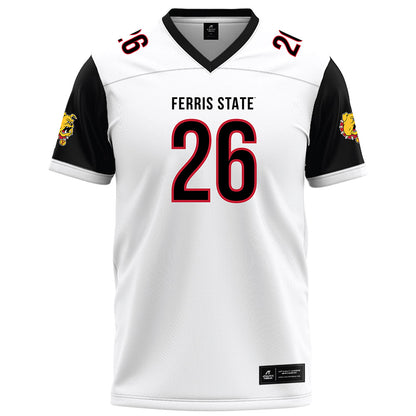 Ferris State - NCAA Football : JJ Sewell - White Football Jersey-0