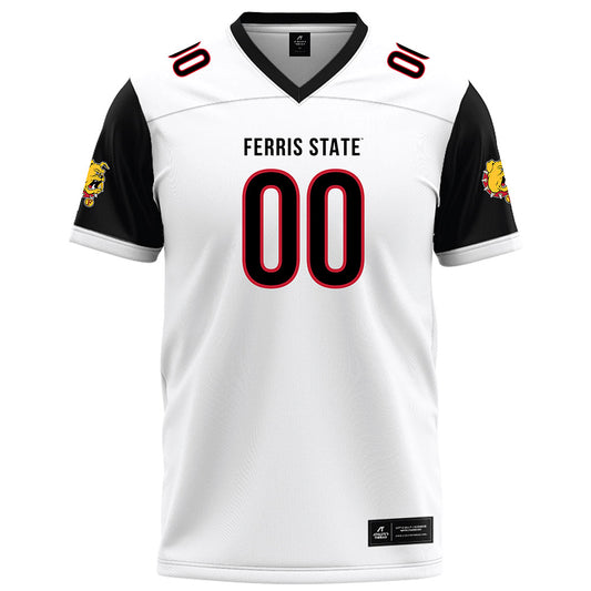 Ferris State - NCAA Football : Zephaniah Rogers - White Football Jersey-0