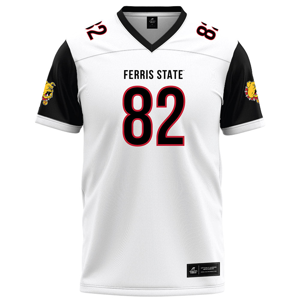 Ferris State - NCAA Football : Kevin Simes - White Football Jersey-0