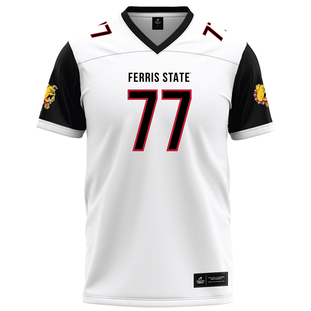 Ferris State - NCAA Football : Tyrone Webber - White Football Jersey-0