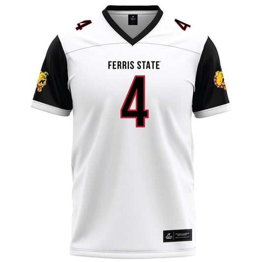 Ferris State - NCAA Football : Tae Boyd - White Football Jersey-0