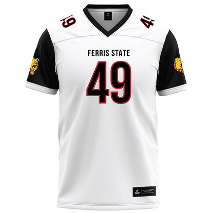 Ferris State - NCAA Football : Maurice Adams Jr - White Football Jersey-0