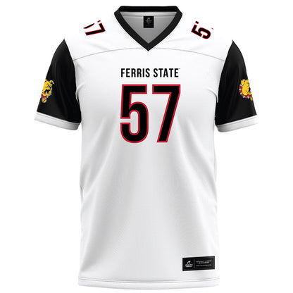 Ferris State - NCAA Football : Jaylen Washington - White Football Jersey-0