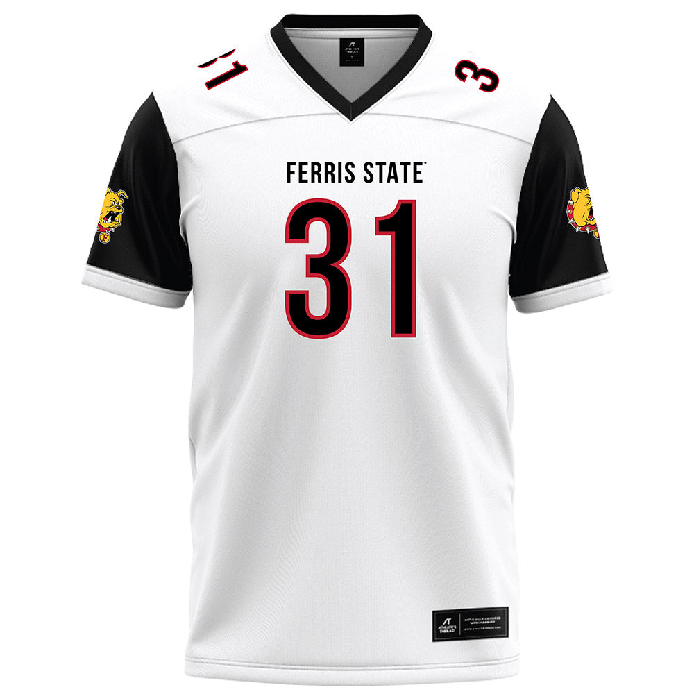 Ferris State - NCAA Football : Jack Lamancusa - White Football Jersey-0