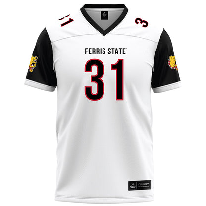 Ferris State - NCAA Football : Jack Lamancusa - White Football Jersey-0