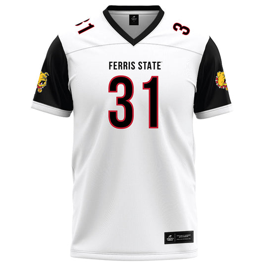Ferris State - NCAA Football : Jack Lamancusa - White Football Jersey-0