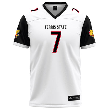 Ferris State - NCAA Football : Shon Stephens - White Football Jersey-0