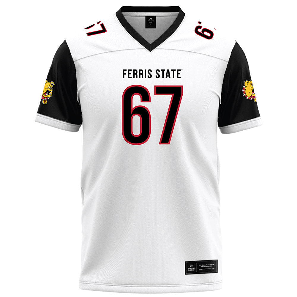 Ferris State - NCAA Football : Avery Pavlak - White Football Jersey-0