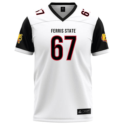 Ferris State - NCAA Football : Avery Pavlak - White Football Jersey-0