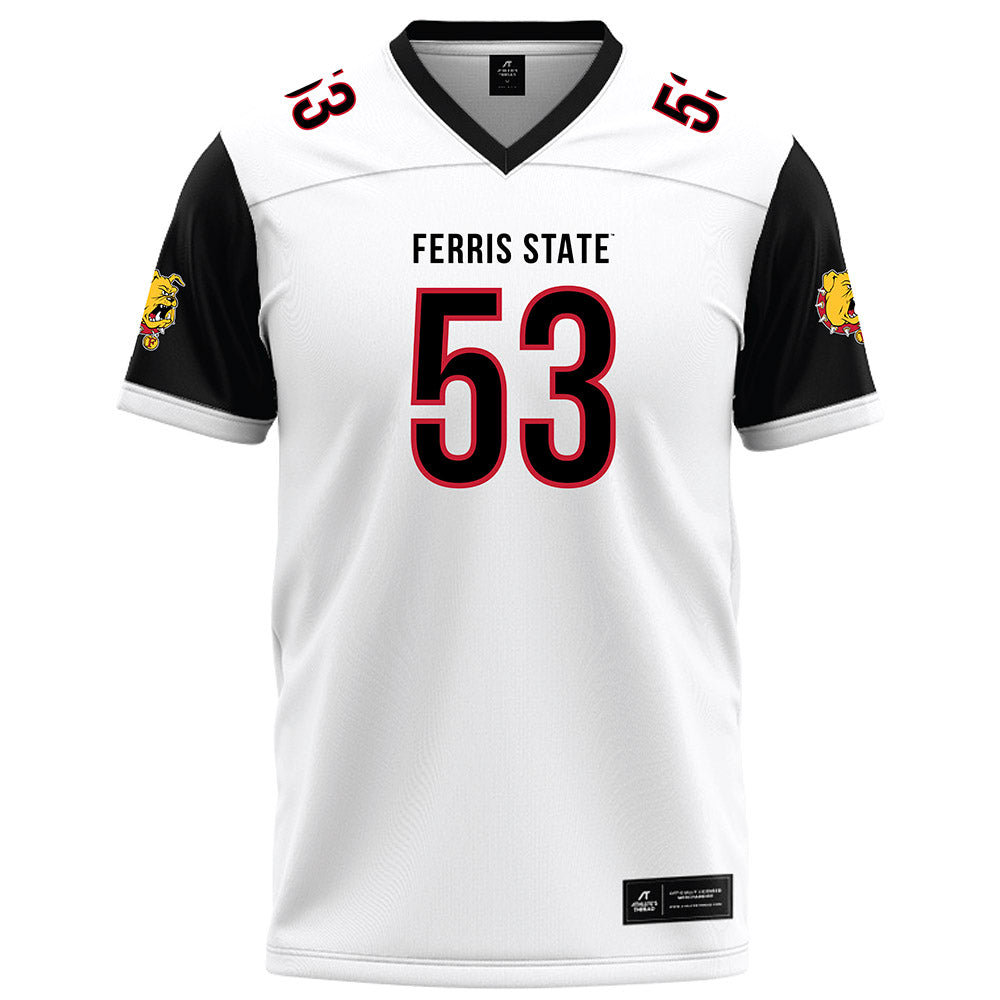 Ferris State - NCAA Football : Ryan Ross - White Football Jersey-0