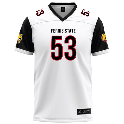 Ferris State - NCAA Football : Ryan Ross - White Football Jersey-0