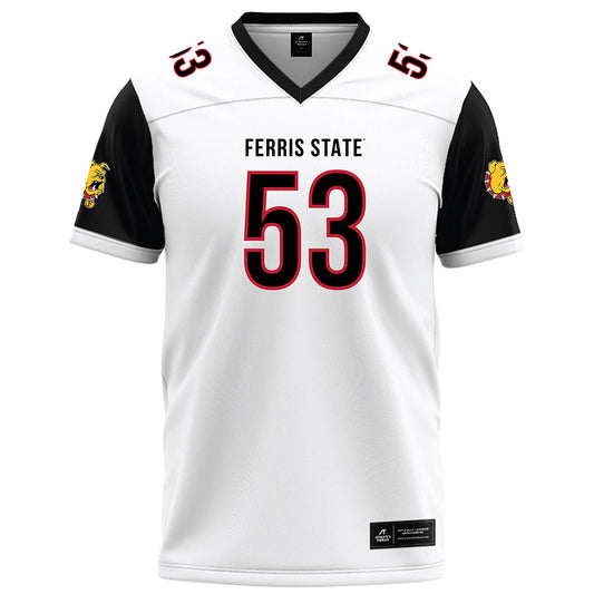 Ferris State - NCAA Football : Ryan Ross - White Football Jersey-0