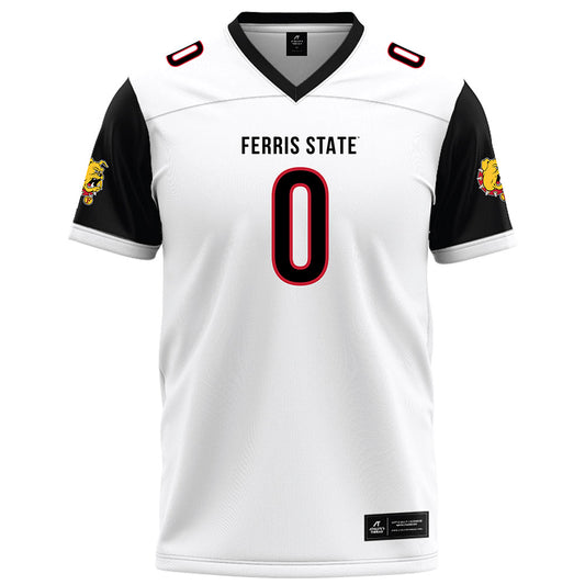 Ferris State - NCAA Football : Kevin Peeples - White Football Jersey-0