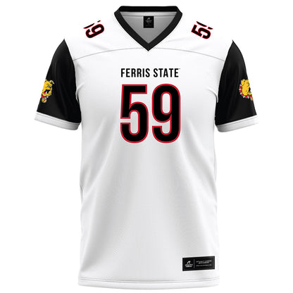 Ferris State - NCAA Football : Isiah Copeland - White Football Jersey-0