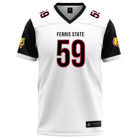 Ferris State - NCAA Football : Isiah Copeland - White Football Jersey-0