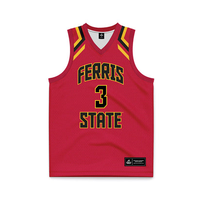 Ferris State - NCAA Women's Basketball : Mara Mitchell - Red Basketball Jersey-0