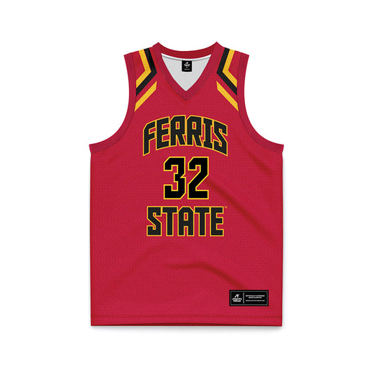Ferris State - NCAA Women's Basketball : Melena Glysch - Red Basketball Jersey-0