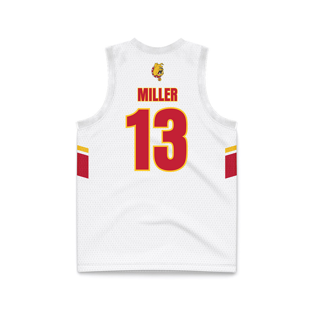 Ferris State - NCAA Women's Basketball : Charlotte Miller - White Basketball Jersey-1