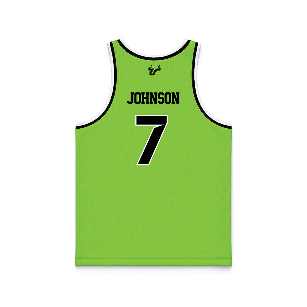 USF - NCAA Men's Basketball : Jayden Johnson - Slime Basketball Jersey-1