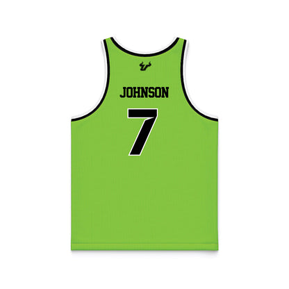 USF - NCAA Men's Basketball : Jayden Johnson - Slime Basketball Jersey-1