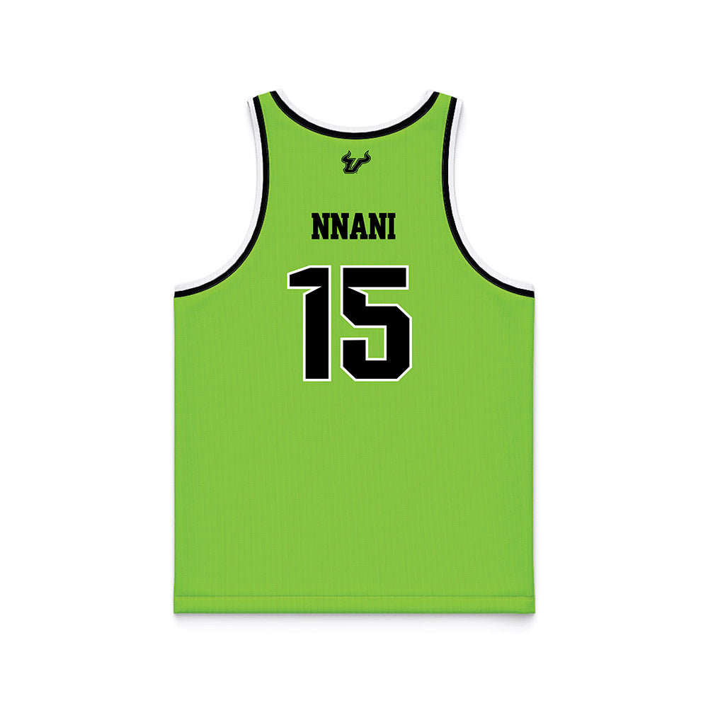 USF - NCAA Men's Basketball : Onyx Nnani - Slime Basketball Jersey-1