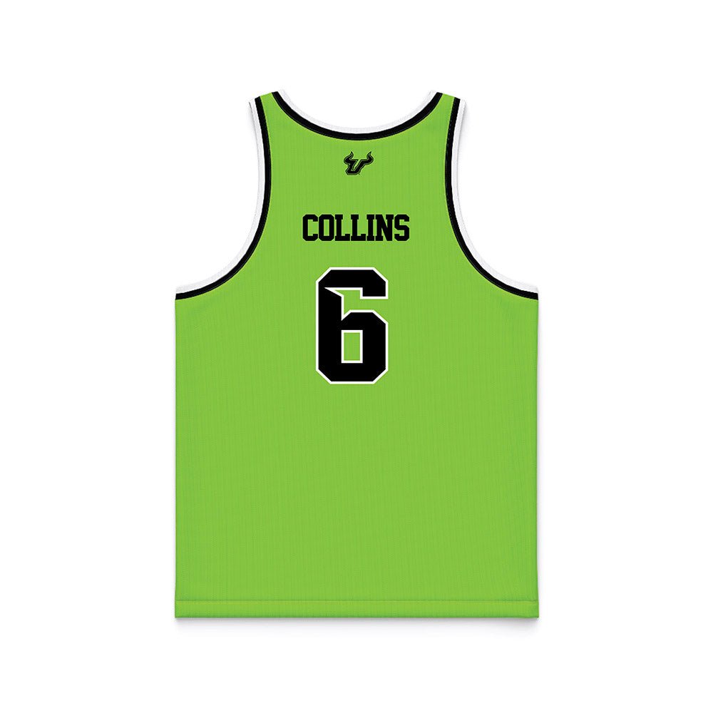USF - NCAA Men's Basketball : Daimion Collins - Slime Basketball Jersey-1