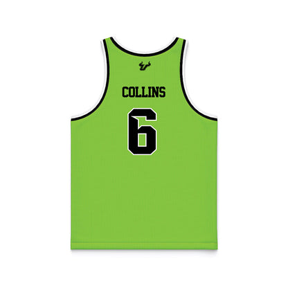 USF - NCAA Men's Basketball : Daimion Collins - Slime Basketball Jersey-1