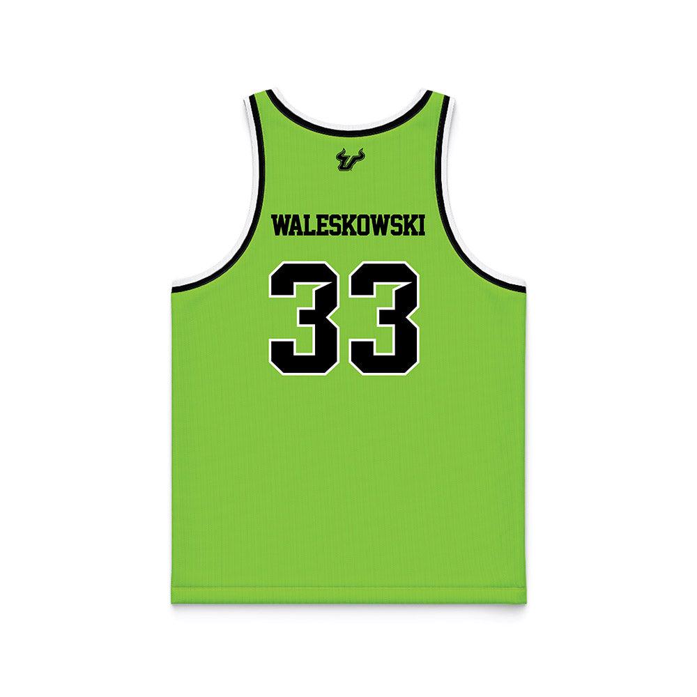 USF - NCAA Men's Basketball : Donovan Waleskowski - Slime Basketball Jersey-1