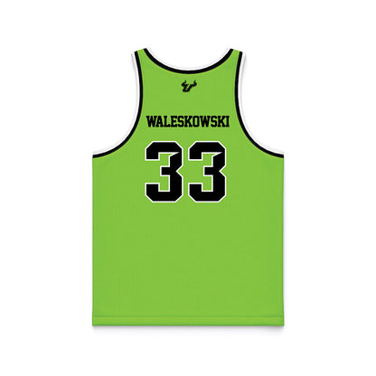 USF - NCAA Men's Basketball : Donovan Waleskowski - Slime Basketball Jersey-1