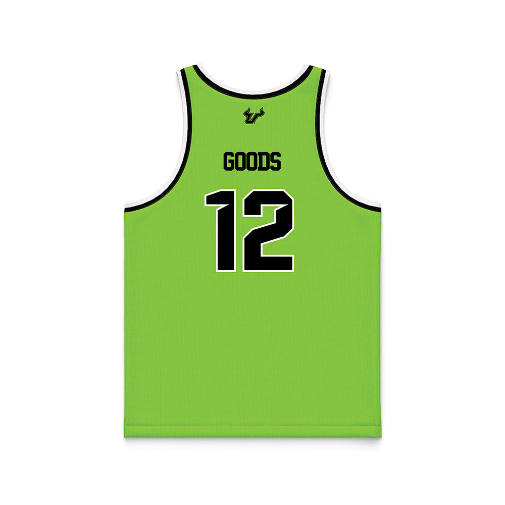 USF - NCAA Men's Basketball : Richard Goods - Slime Basketball Jersey-1