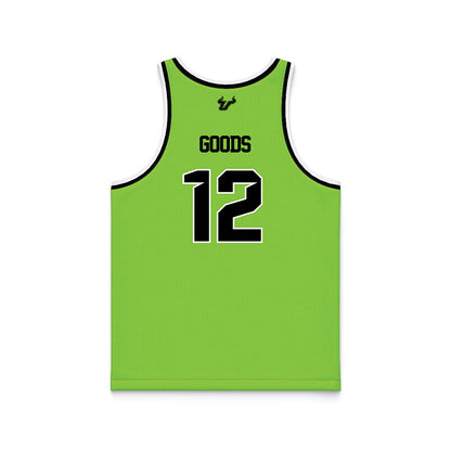 USF - NCAA Men's Basketball : Richard Goods - Slime Basketball Jersey-1