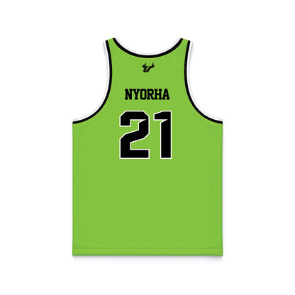 USF - NCAA Men's Basketball : Adriel Nyorha - Slime Basketball Jersey-1