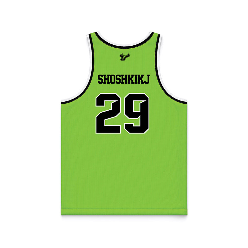 USF - NCAA Men's Basketball : Andrej Shoshkikj - Slime Basketball Jersey-1