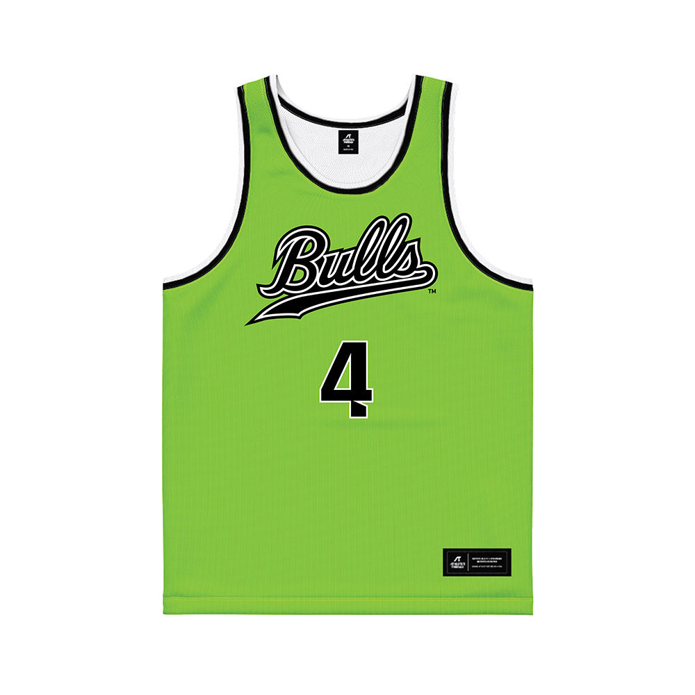 USF - NCAA Men's Basketball : Devin Haid - Slime Basketball Jersey-0