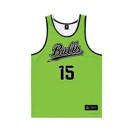 USF - NCAA Men's Basketball : Onyx Nnani - Slime Basketball Jersey-0