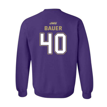 JMU - NCAA Baseball : Patrick Bauer - Crewneck Sweatshirt-1