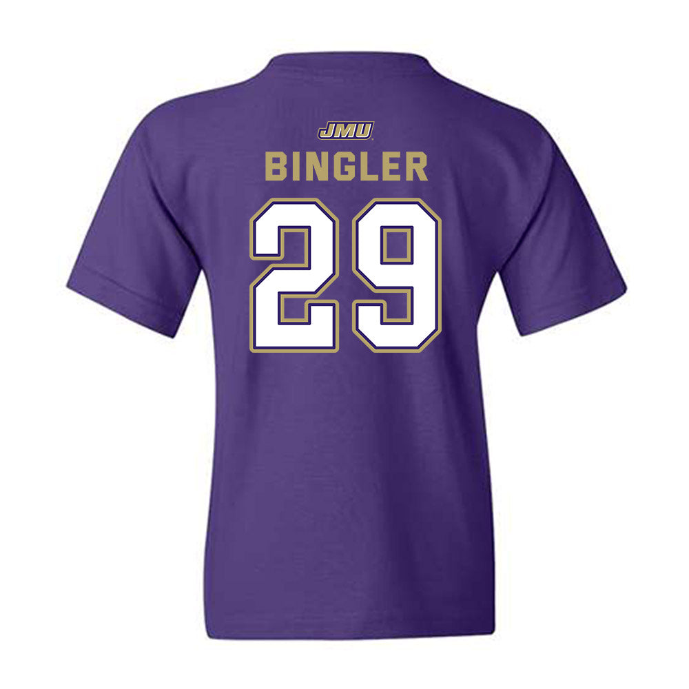 JMU - NCAA Baseball : Alex Bingler - Youth T-Shirt-1