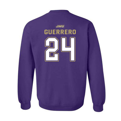 JMU - NCAA Baseball : Jack Guerrero - Crewneck Sweatshirt-1
