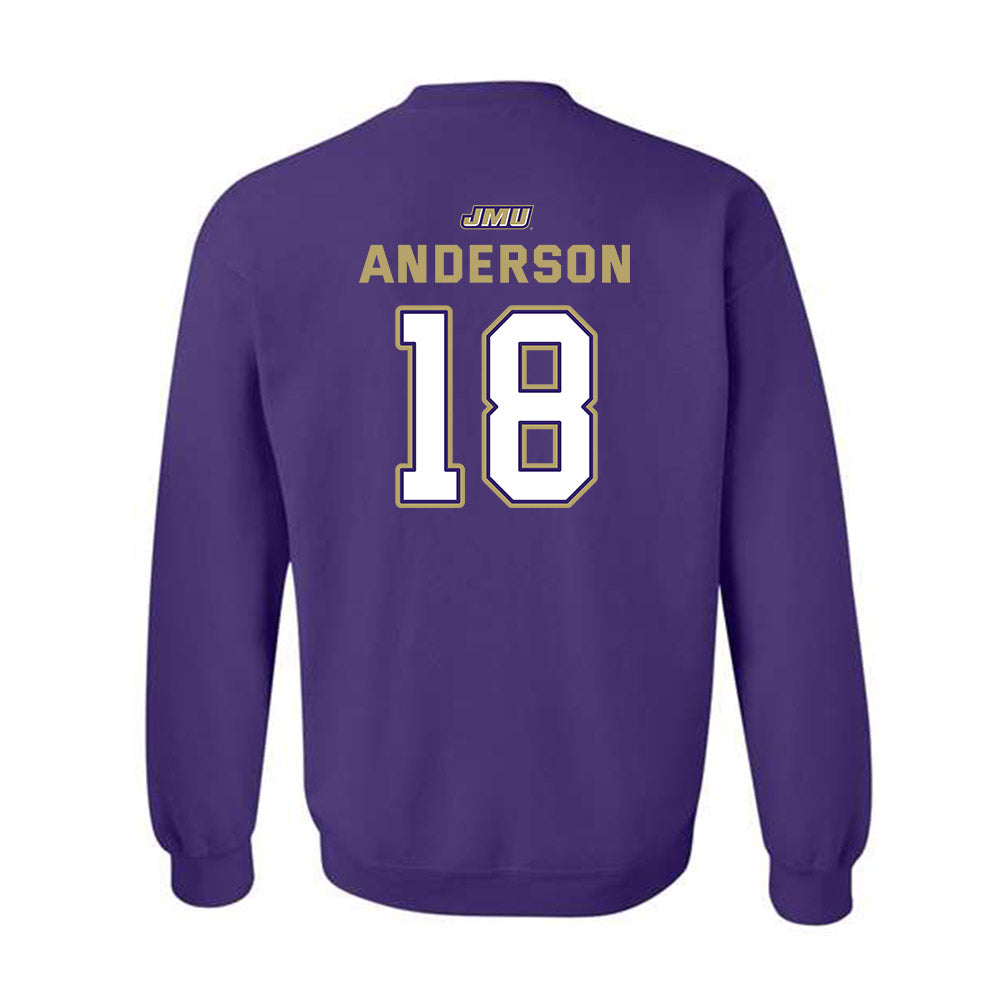 JMU - NCAA Baseball : Jack Anderson - Crewneck Sweatshirt-1