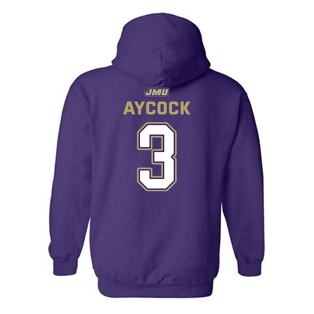 JMU - NCAA Baseball : Cameron Aycock - Hooded Sweatshirt-1