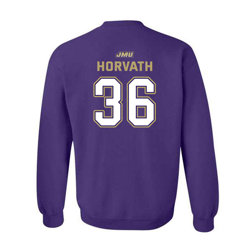 JMU - NCAA Baseball : Adam Horvath - Crewneck Sweatshirt-1