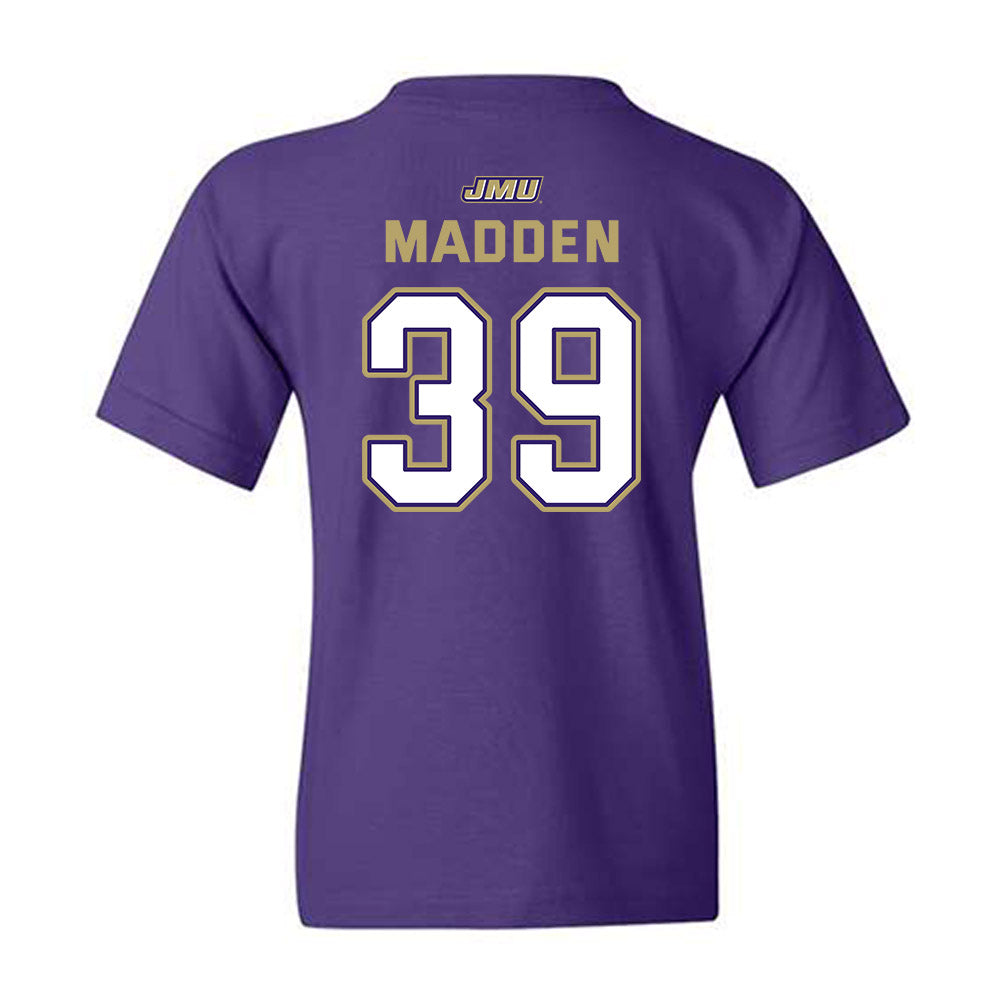 JMU - NCAA Baseball : Griffin Madden - Youth T-Shirt-1