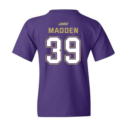 JMU - NCAA Baseball : Griffin Madden - Youth T-Shirt-1