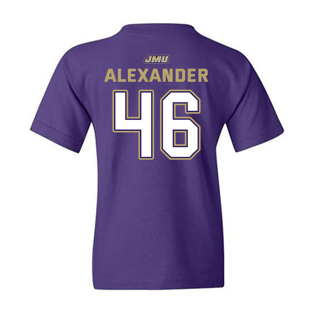 JMU - NCAA Baseball : Luke Alexander - Youth T-Shirt-1