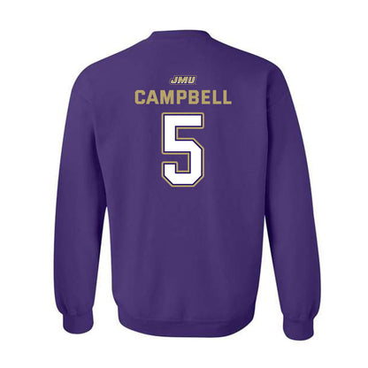 JMU - NCAA Baseball : Wyatt Campbell - Crewneck Sweatshirt-1