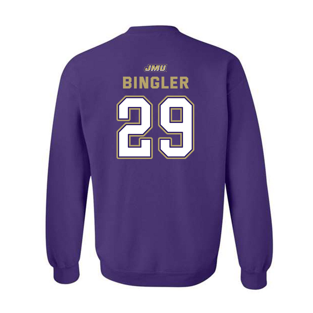JMU - NCAA Baseball : Alex Bingler - Crewneck Sweatshirt-1