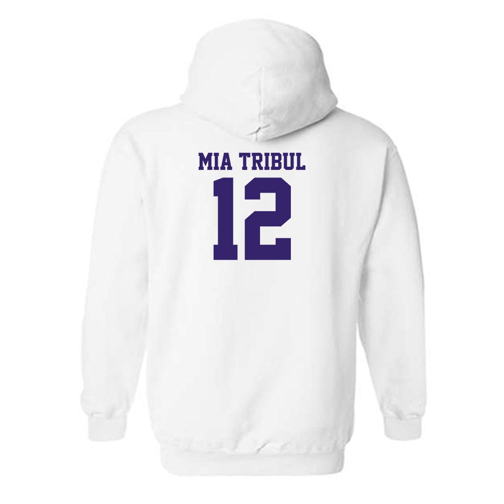 JMU - NCAA Softball : Mia Tribul - Classic Shersey Hooded Sweatshirt-1