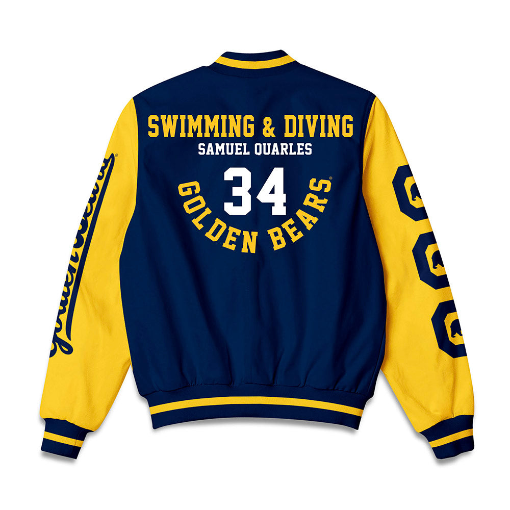 UC Berkeley - NCAA Men's Swimming & Diving : Samuel Quarles - Bomber Jacket-1